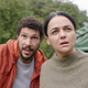 Martin Lowery (Joel Fry) and Dr. Wendle (Hayley Squires) witness something alarming in In the Earth.